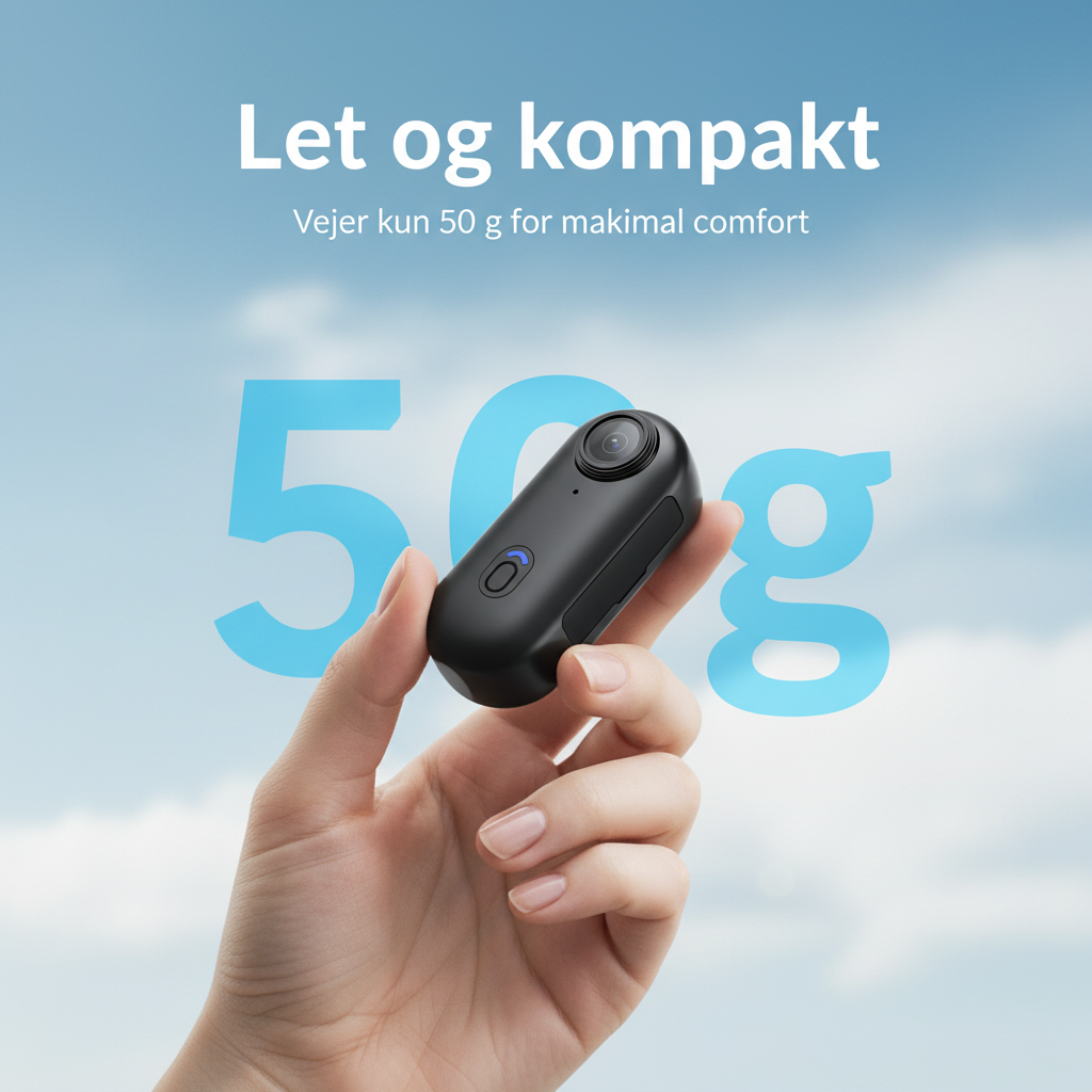 Sports Cam - Mini Action Kamera med 4K, SD kort & Mikrofon