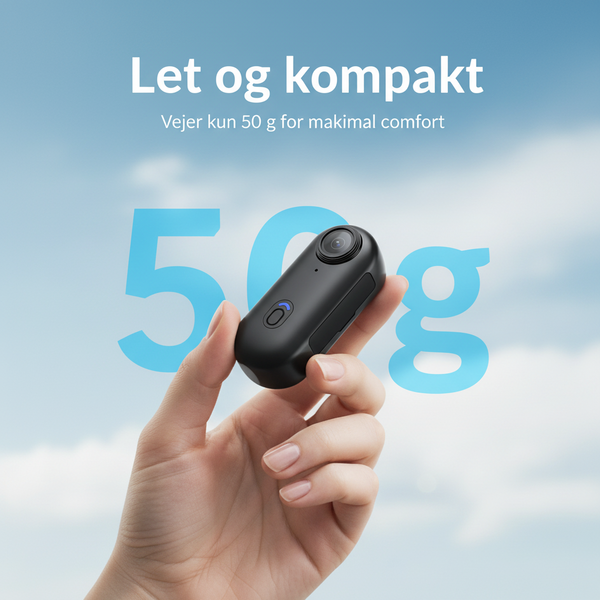 Sports Cam - Mini Action Kamera med 4K, SD kort & Mikrofon